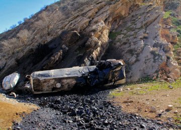 Tanker Road Mishap Again Pollutes Lorestan River