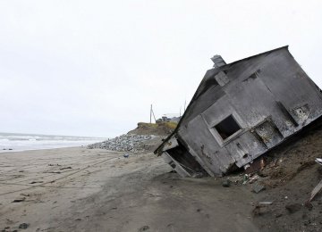 The village has lost 762 to 914 meters of land to coastal erosion in the past 35 years.