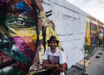 Brazil Artist Paints Massive Olympic Mural