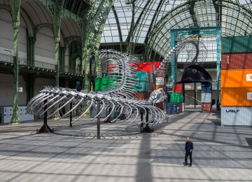 250 Meter Skeletal Serpent in Paris