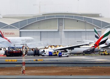 Emirates Plane  Crash-Lands at Dubai Airport