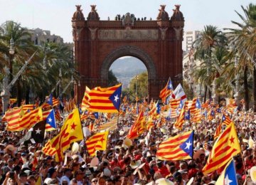 Catalans Demo for Independence From Spain