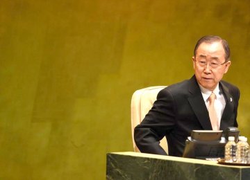 UN Secretary-General Ban Ki-Moon vented his pent-up frustration with uncharacteristic candor during Tuesday’s session on Sept. 21,  of the UN General Assembly.