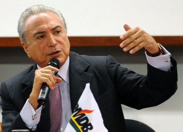 Brazil’s Temer Promises Reforms
