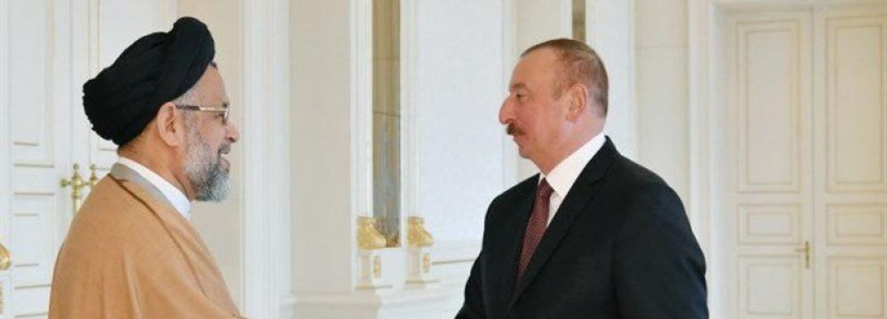 Intelligence Minister Meets Azeri President 