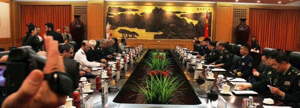 Iran, China Eager to Improve Defense Coop.