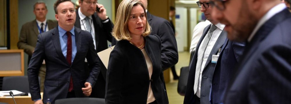 EU Foreign Ministers Discuss Iran in Brussels 