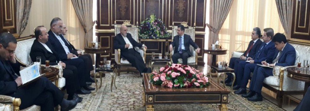 Priorities of Tehran-Erbil Cooperation Outlined 