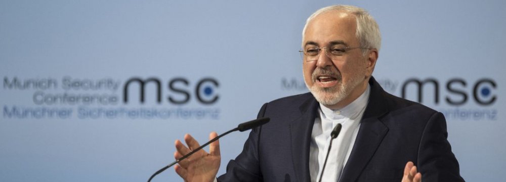 Zarif: Munich Conference Could Help Fortify Nuclear Deal 