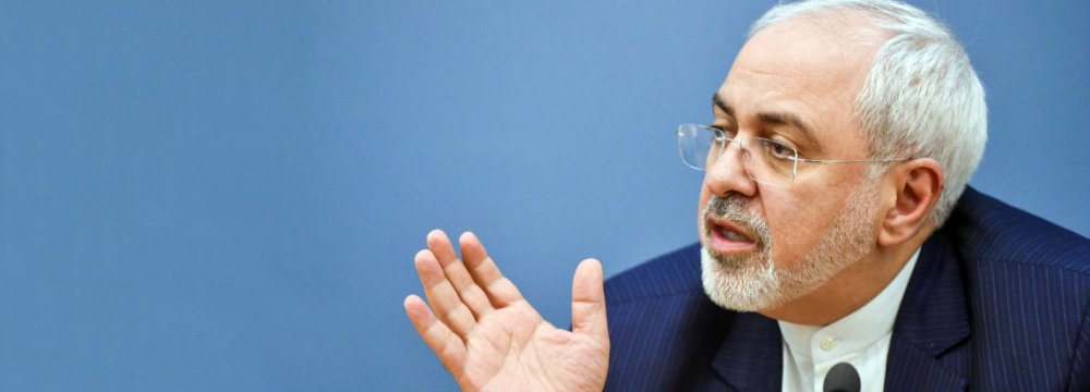Zarif: US Should Be Held Accountable for Crimes Against Humanity