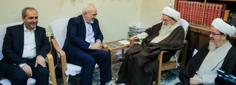 Zarif Briefs Top Clerics on Rouhani’s Iraq Trip, Current Affairs 