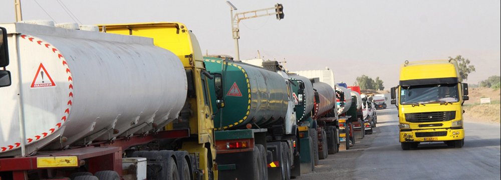 Iran Oil Derivatives Export to Afghanistan Unhampered 