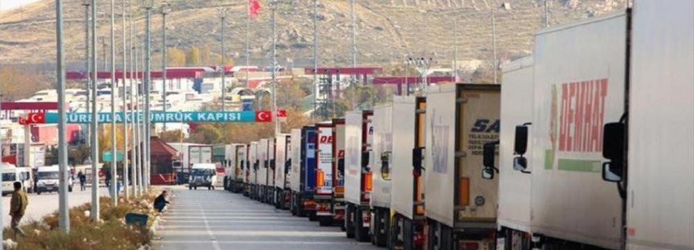 75% Decline in Iran's Trade With Turkey
