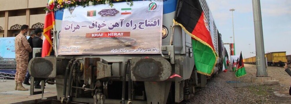 Khaf-Herat Railroad to Help  Boost Afghan Exports to Iran