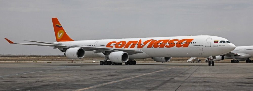 1st Caracas-Tehran Passenger Flight Lands at IKIA