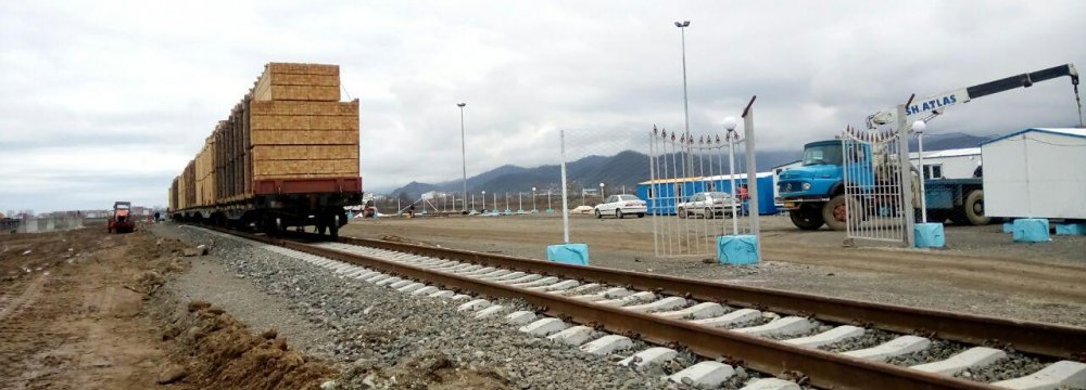2nd Cargo Train Arrives in Astara from Russia