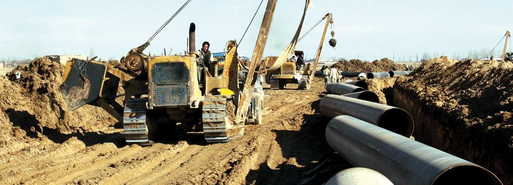 The under-construction Peace Pipeline is aimed at delivering natural gas from Iran to Pakistan.