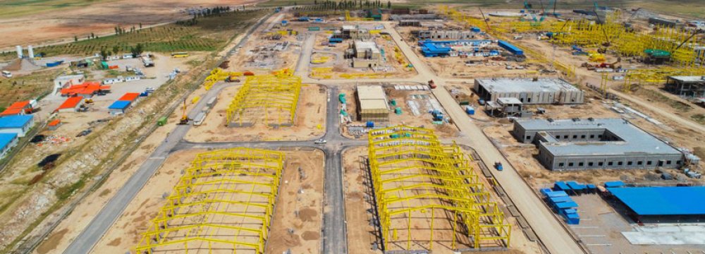 Masjed Soleyman petrochemical project's Phase 1 construction site