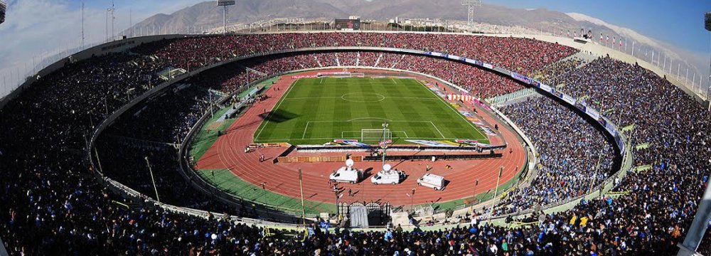  A fully-packed Azadi Stadium during a match between Esteghlal and Persepolis