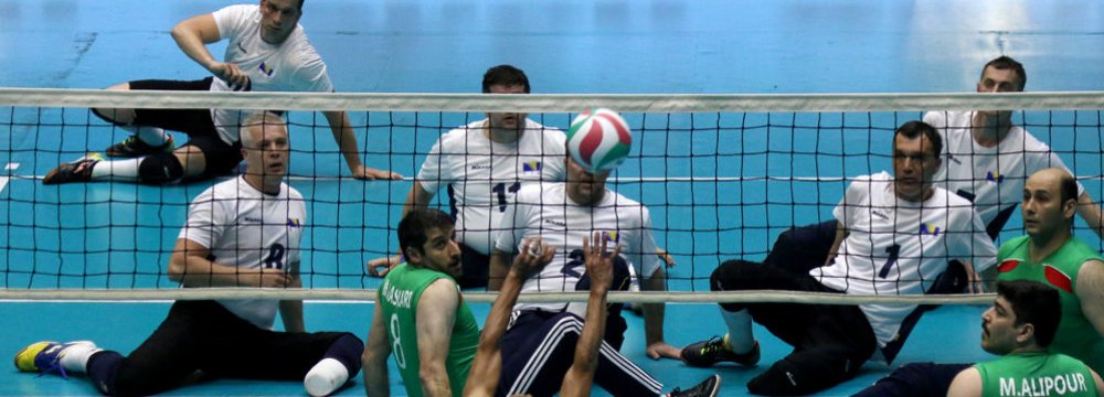 Iran squad (in green) defeated Bosnia. 