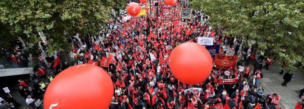 Pay Protests Bring Thousands to UK Streets