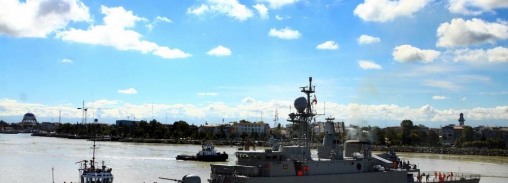 Naval Vessels Dock in Russia