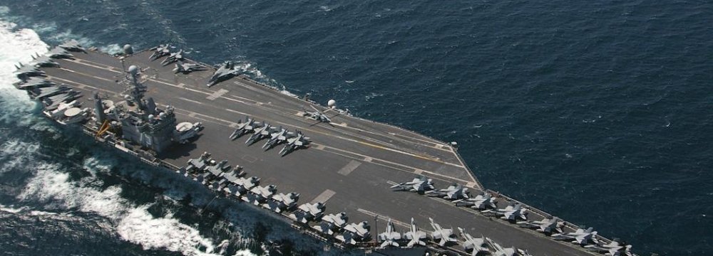 Navy Drone Flies Over US Warship  