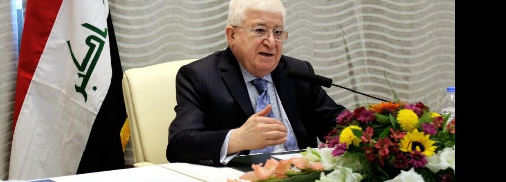Masum: Iran’s Presence in Iraq Timely, Positive