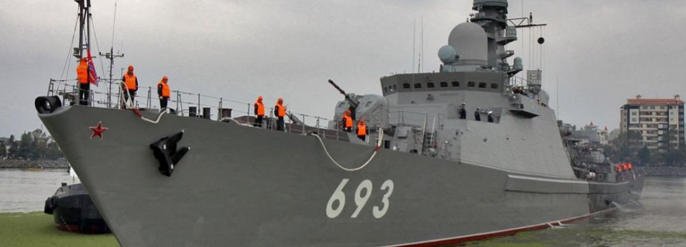 Russian Naval Vessels Depart