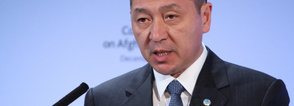 FM Receives Kazakh Message  
