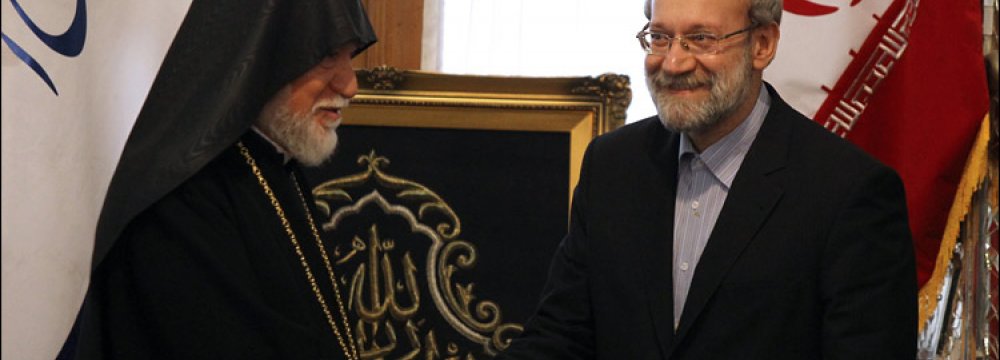 Speaker Meets Senior Armenian Cleric