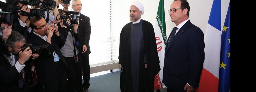 Rouhani in NY, to Confer With Cameron, Hollande