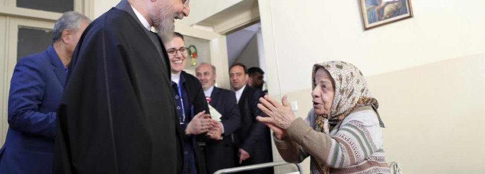 President Visits Christian Elderly