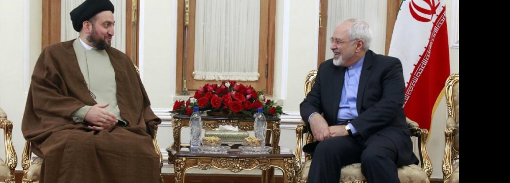 Hakim Calls for Expansion of Strategic Iraq-Iran Ties 