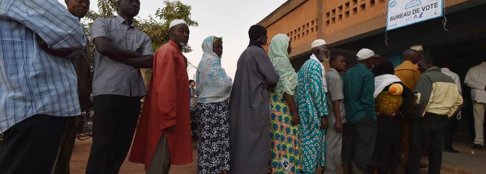 Burkina Faso Poll Counting Underway 