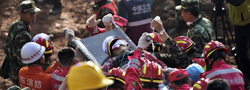 Man Found Alive in China Landslide