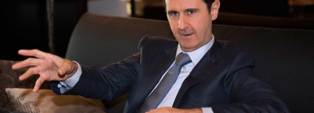 Assad: Terror Exported to Mideast From Europe