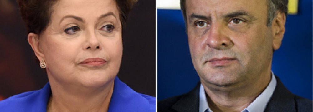 Rousseff, Neves Neck&amp;Neck  Ahead of Brazil Runoff