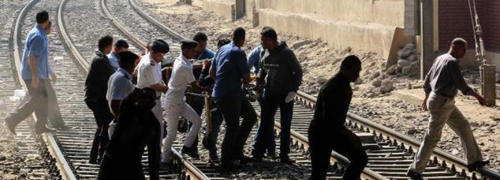 Bomb Blast Near Egypt Train Station