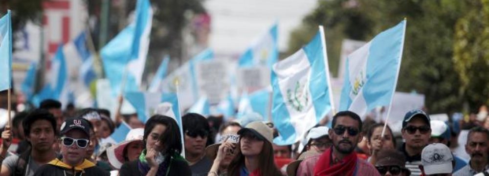 Mass Protests in Guatemala