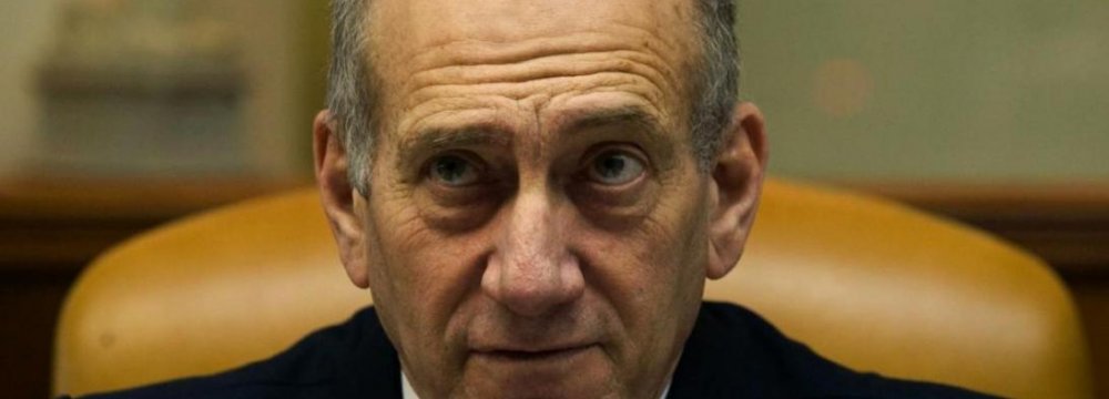 Israeli Ex-PM Gets 8 Months,  $25,000 Fine for Corruption 