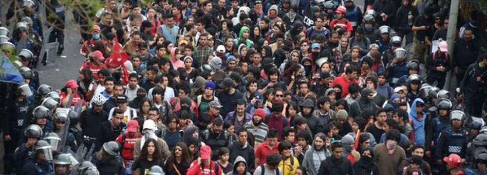 Mass Protests in Mexico City Over Missing Students