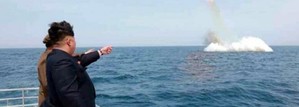 N. Korea Tests Submarine-Launched Missile