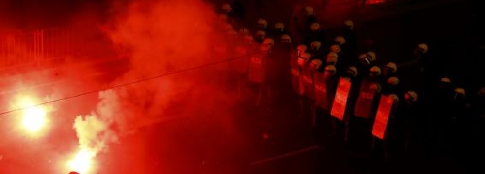 Polish Police Clash With Rioters