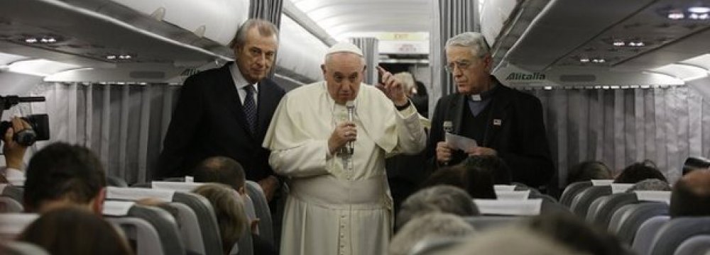 Pope Condemns Terrorism in Name of Islam