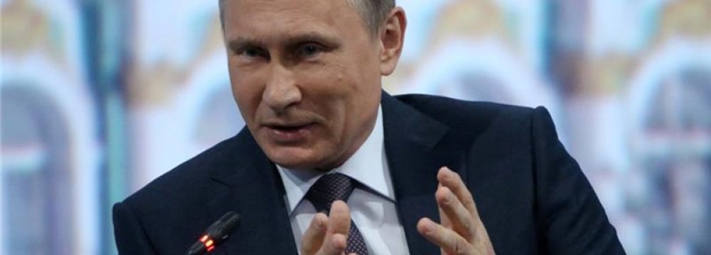Putin Reiterates Support  for Syrian President
