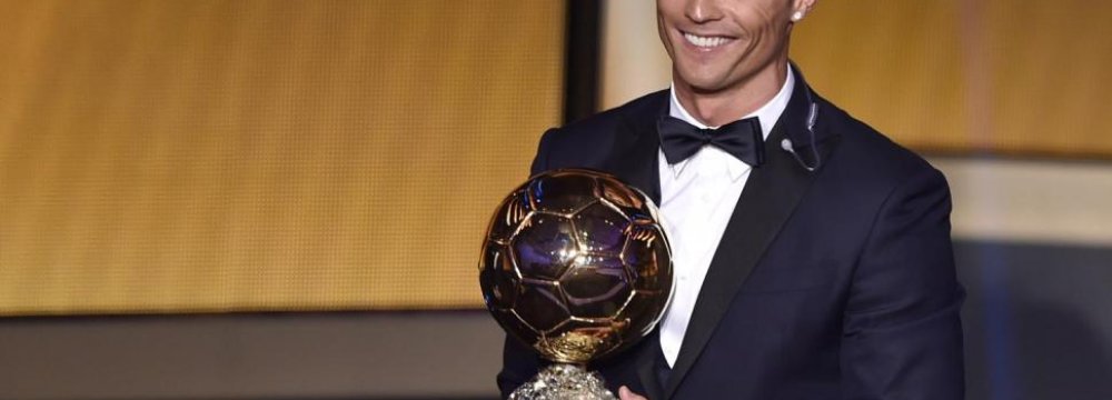 Ronaldo Wins Ballon d’Or for 3rd Time