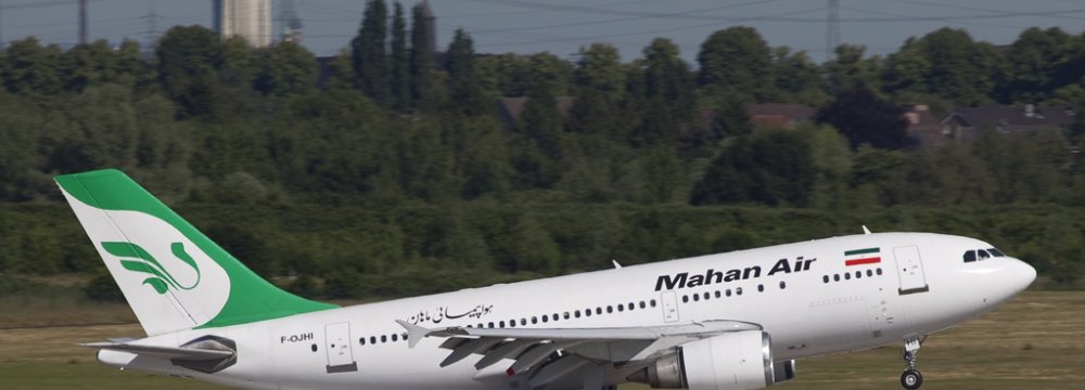 Mahan Air Flight to Moscow