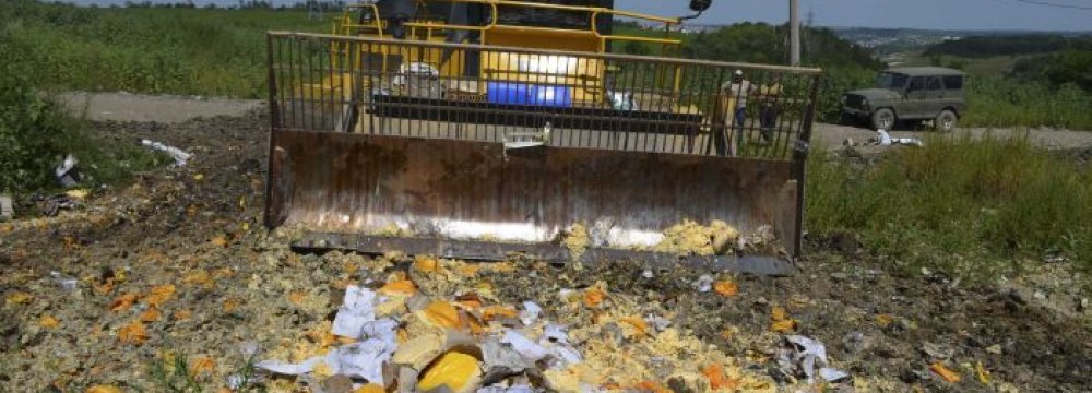 Russia Bulldozes Illegally Imported Food