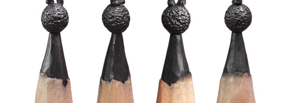 Pencils Turned Into Miniature Sculptures